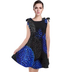 Berry, One,berry Blue Black Tie Up Tunic Dress by nateshop