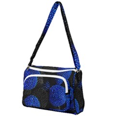 Berry, One,berry Blue Black Front Pocket Crossbody Bag by nateshop