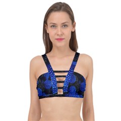 Berry, One,berry Blue Black Cage Up Bikini Top by nateshop