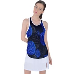 Berry, One,berry Blue Black Racer Back Mesh Tank Top by nateshop