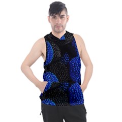 Berry, One,berry Blue Black Men s Sleeveless Hoodie