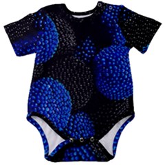 Berry, One,berry Blue Black Baby Short Sleeve Bodysuit