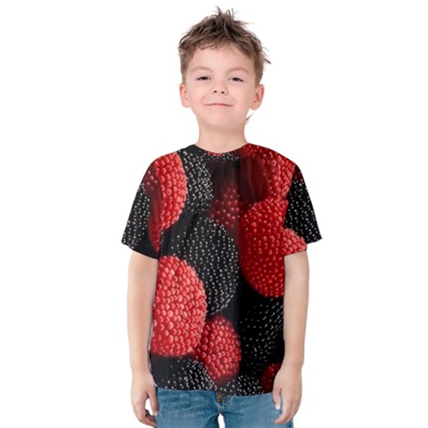 Berry,curved, Edge, Kids  Cotton T-shirt by nateshop