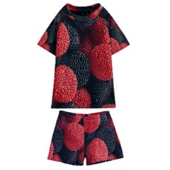 Berry,curved, Edge, Kids  Swim T-shirt And Shorts Set by nateshop