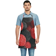 Berry,curved, Edge, Kitchen Apron by nateshop