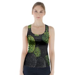 Berry,note, Green, Raspberries Racer Back Sports Top by nateshop