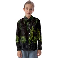 Berry,note, Green, Raspberries Kids  Long Sleeve Shirt by nateshop