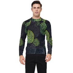 Berry,note, Green, Raspberries Men s Long Sleeve Rash Guard by nateshop