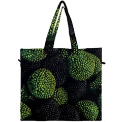 Berry,note, Green, Raspberries Canvas Travel Bag by nateshop