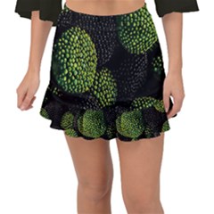Berry,note, Green, Raspberries Fishtail Mini Chiffon Skirt by nateshop