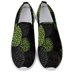 Berry,note, Green, Raspberries Men s Slip On Sneakers by nateshop