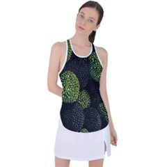 Berry,note, Green, Raspberries Racer Back Mesh Tank Top by nateshop