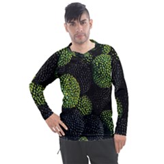 Berry,note, Green, Raspberries Men s Pique Long Sleeve T-shirt