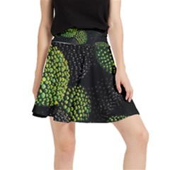 Berry,note, Green, Raspberries Waistband Skirt by nateshop