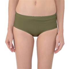 Brown, Color, Background, Monochrome, Minimalism Mid-Waist Bikini Bottoms