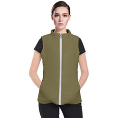 Brown, Color, Background, Monochrome, Minimalism Women s Puffer Vest by nateshop
