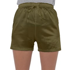 Brown, Color, Background, Monochrome, Minimalism Sleepwear Shorts by nateshop