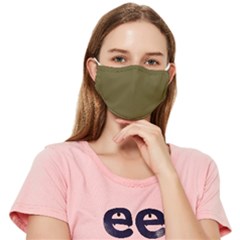 Brown, Color, Background, Monochrome, Minimalism Fitted Cloth Face Mask (adult) by nateshop