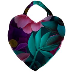 Eaves, Mate, Pink, Purple, Stock Wall Giant Heart Shaped Tote by nateshop