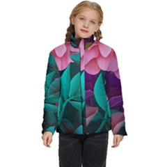 Eaves, Mate, Pink, Purple, Stock Wall Kids  Puffer Bubble Jacket Coat by nateshop