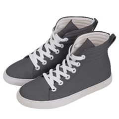 Gray, Color, Background, Monochrome, Minimalism Women s Hi-top Skate Sneakers by nateshop