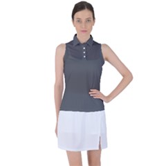 Gray, Color, Background, Monochrome, Minimalism Women s Sleeveless Polo T-shirt by nateshop