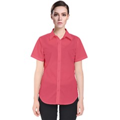 Pink, Color, Background, Monochromic, Minimalism Women s Short Sleeve Shirt