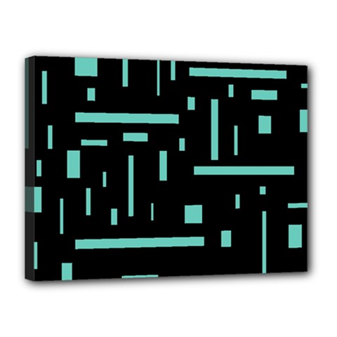 Rectangles, Cubes, Forma Canvas 16  X 12  (stretched) by nateshop