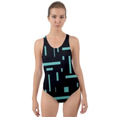 Rectangles, Cubes, Forma Cut-out Back One Piece Swimsuit by nateshop