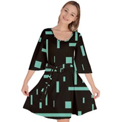 Rectangles, Cubes, Forma Velour Kimono Dress by nateshop