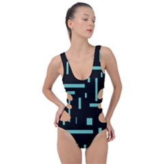 Rectangles, Cubes, Forma Side Cut Out Swimsuit by nateshop