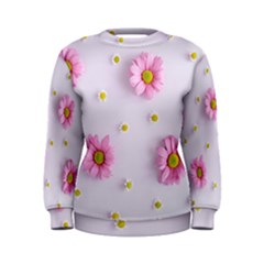 Springpurple Flower On A Purple Background Women s Sweatshirt