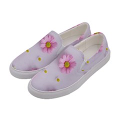 Springpurple Flower On A Purple Background Women s Canvas Slip Ons by nateshop