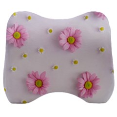 Springpurple Flower On A Purple Background Velour Head Support Cushion by nateshop