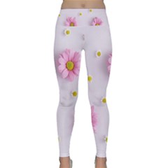 Springpurple Flower On A Purple Background Lightweight Velour Classic Yoga Leggings by nateshop