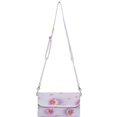 Springpurple Flower On A Purple Background Mini Crossbody Handbag by nateshop