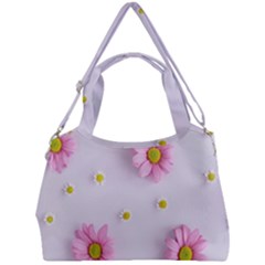 Springpurple Flower On A Purple Background Double Compartment Shoulder Bag