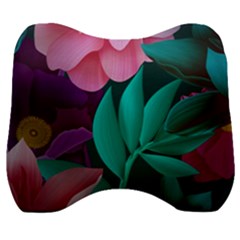 flowers, Mate, Pink, Purple, Stock Wall Velour Head Support Cushion