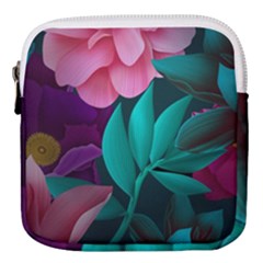 Flowers, Mate, Pink, Purple, Stock Wall Mini Square Pouch