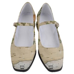 Vintage World Map Aesthetic Women s Mary Jane Shoes