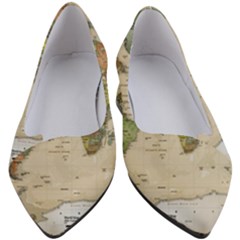 Vintage World Map Aesthetic Women s Block Heels  by Cemarart