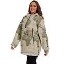 Vintage World Map Aesthetic Women s Ski and Snowboard Waterproof Breathable Jacket View3