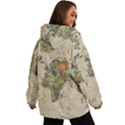 Vintage World Map Aesthetic Women s Ski and Snowboard Waterproof Breathable Jacket View4