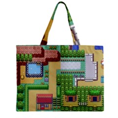 Pixel Map Game Zipper Mini Tote Bag