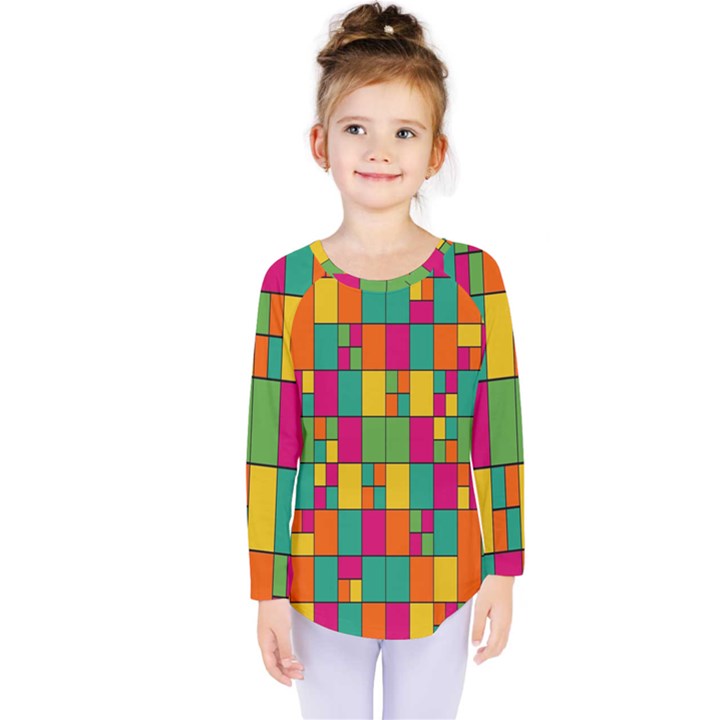 Abstract-background Kids  Long Sleeve T-Shirt