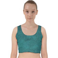 Background Green Velvet Racer Back Crop Top by nateshop