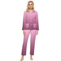 Background-27 Womens  Long Sleeve Velvet Pocket Pajamas Set