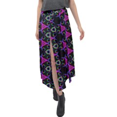 Background-36 Velour Split Maxi Skirt