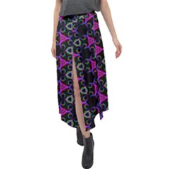 Background-36 Velour Split Maxi Skirt by nateshop