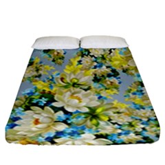 Background-flowers Fitted Sheet (king Size) by nateshop
